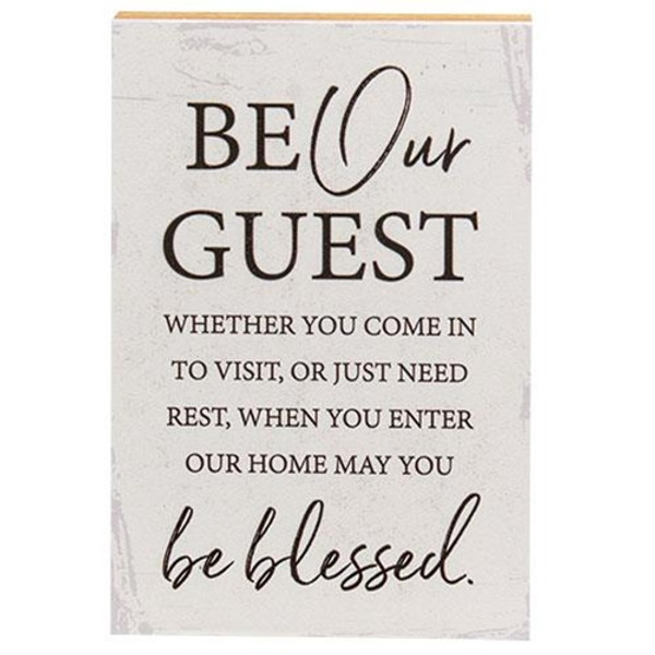 Be Our Guest Shelf Sitter 5.5" X 8" G19274 By CWI Gifts