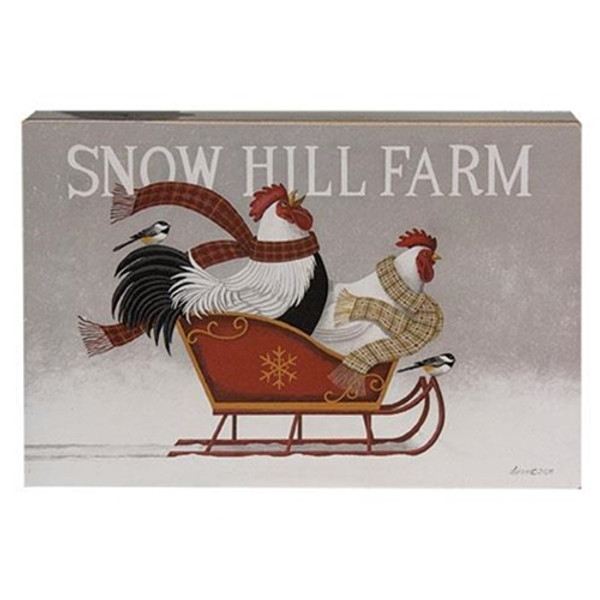 Snow Hill Farm Box Sign GH36032 By CWI Gifts