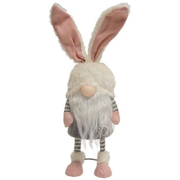*Striped Bunny Wobble Gnome W/Long Legs GZOE4011 By CWI Gifts