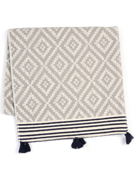 Gray Tribal Design Turkish Towel Beach Blanket 401810 By Homeroots