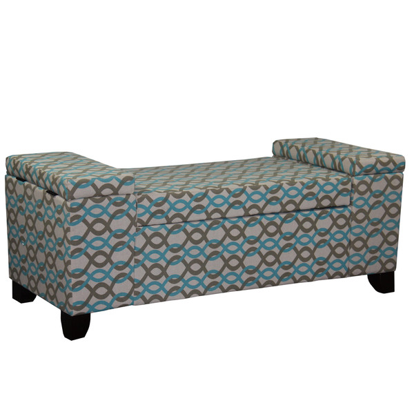 Modern Brown And Taupe Chain Link Triple Storage Bench 469329 By Homeroots