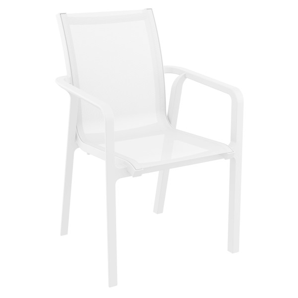 Compamia Pacific Sling Arm Chair White Frame White Sling (Set Of 2) Isp023-Whi-Whi ISP023-WHI-WHI By Compamia