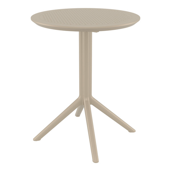 Compamia Sky Round Folding Table 24 Inch Taupe Isp121-Dvr ISP121-DVR By Compamia