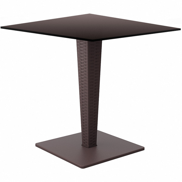 Compamia Riva Hpl Top Square Table 24 Inch Brown Isp884H60-Br ISP884H60-BR By Compamia