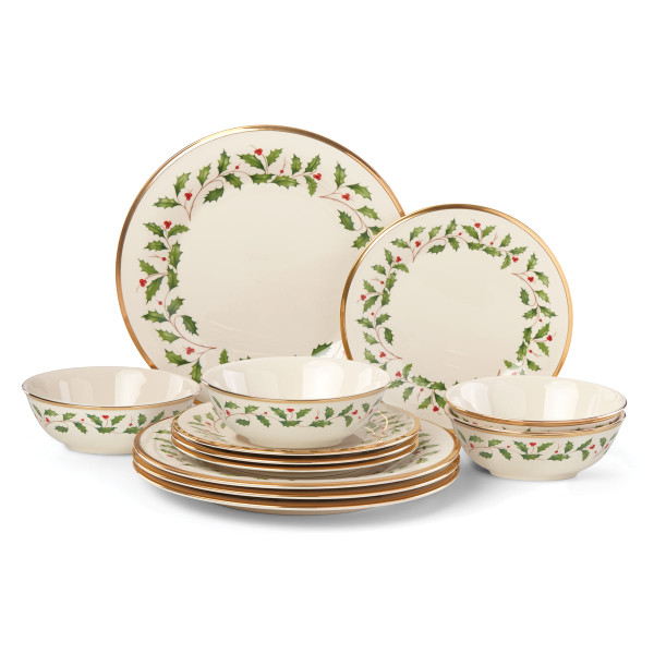 Holiday Dinnerware 12-Piece Set D/S/Pb 893172 By Lenox