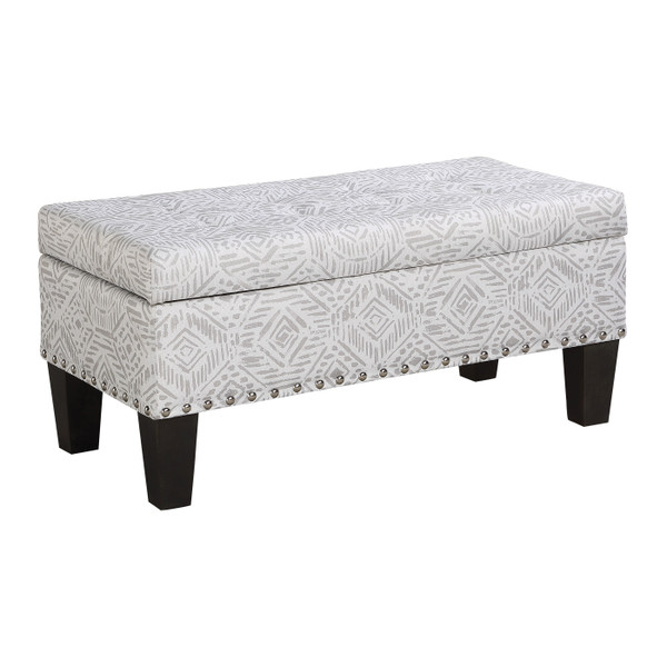 Clement Storage Bench - Scala Fog Silver SB568-S69 By Office Star