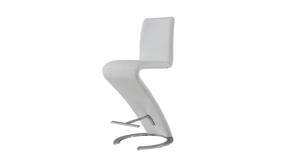 White PU Dining Chair D9002BS-WHT By Global Furniture