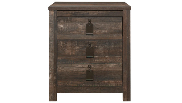 Harlow Brown Nightstand HARLOW-RUSTIC BROWN-NS By Global Furniture