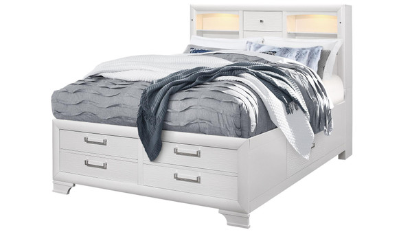 Jordyn White King Bed JORDYN-WH-KB By Global Furniture