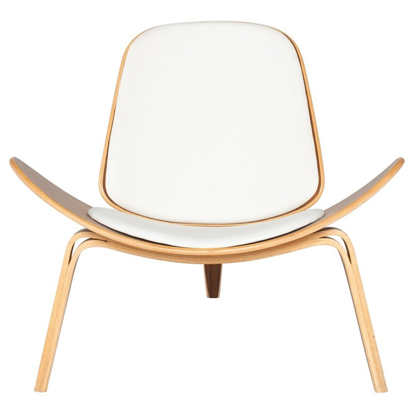 Artemis Occasional Chair - White/Walnut HGEM302 By Nuevo Living