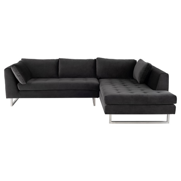 Janis Sectional - Shadow Grey/Silver HGSC386 By Nuevo Living