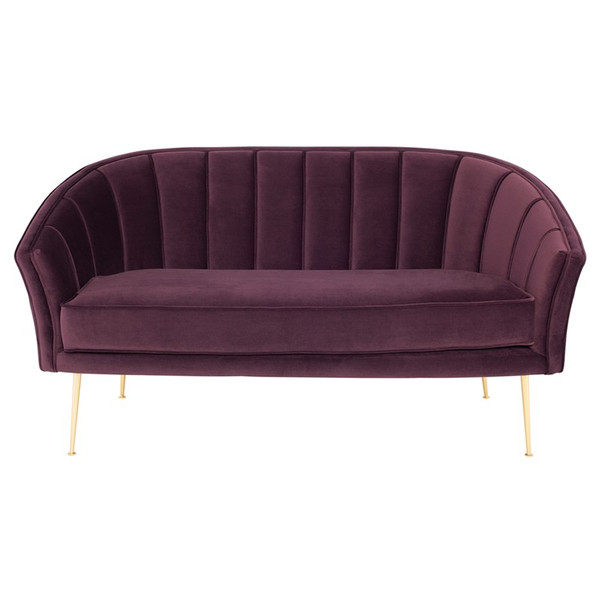 Aria Sofa - Mulberry/Gold HGSC446 By Nuevo Living