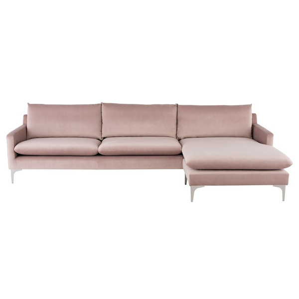 Anders Sectional - Blush/Silver HGSC573 By Nuevo Living