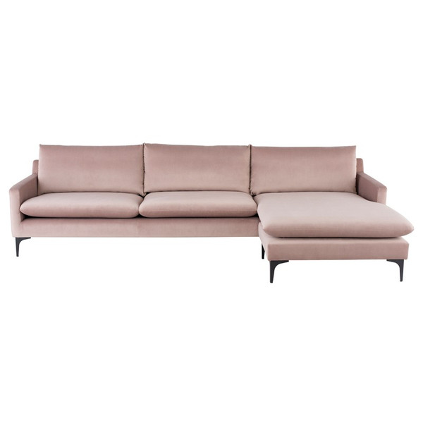 Anders Sectional - Blush/Black HGSC575 By Nuevo Living