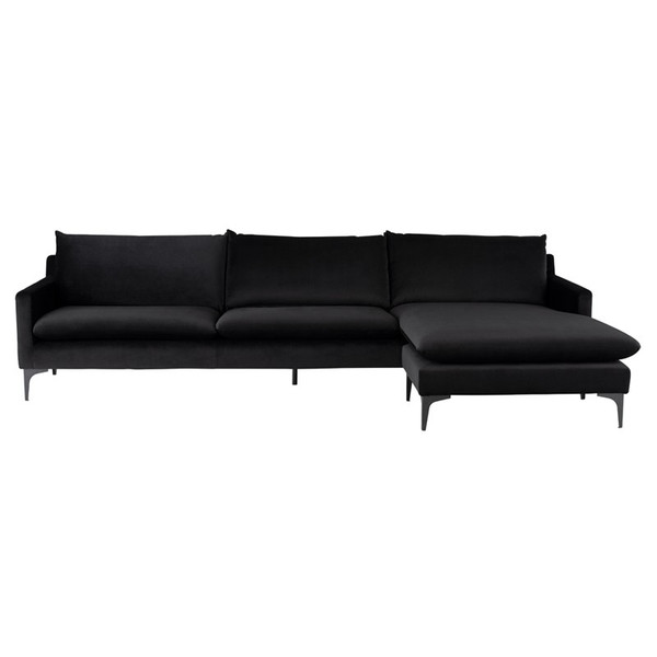 Anders Sectional - Black/Black HGSC584 By Nuevo Living