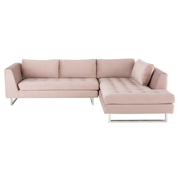 Janis Sectional - Blush/Silver HGSC593 By Nuevo Living