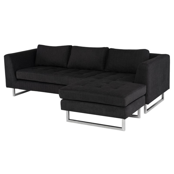 Matthew Sectional - Coal/Silver HGSC674 By Nuevo Living
