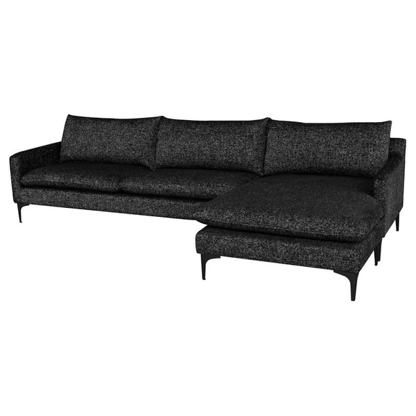Anders Sectional - Salt & Pepper/Black HGSC814 By Nuevo Living