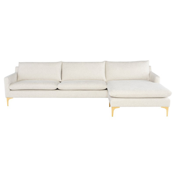 Anders Sectional - Coconut/Gold HGSC849 By Nuevo Living