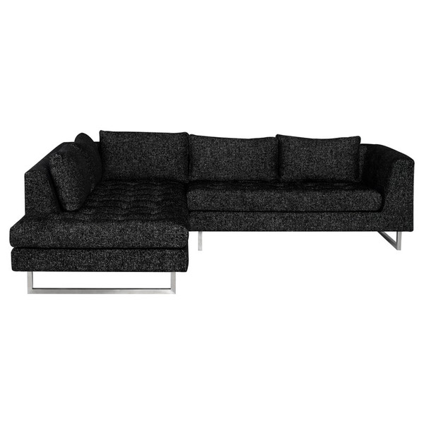 Janis Sectional - Salt & Pepper/Silver HGSC862 By Nuevo Living