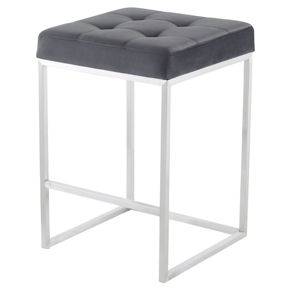 Chi Counter Stool - Tarnished Silver/Silver HGSX495 By Nuevo Living