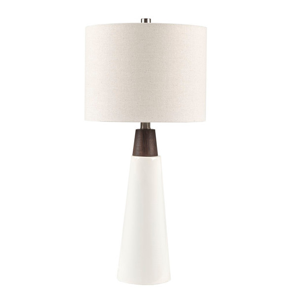 Tristan Ceramic With Wood Table Lamp By Ink+Ivy II153-0129