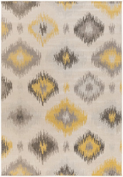 Surya Mavrick Machine Made Yellow Rug MAV-7009 - 5'4" x 7'8"