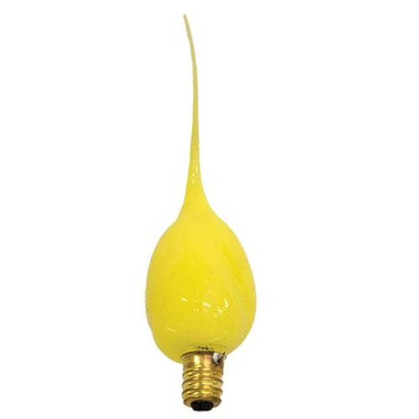CWI Gifts G010023 Pastel Yellow Bulb Candelabra Base 4W