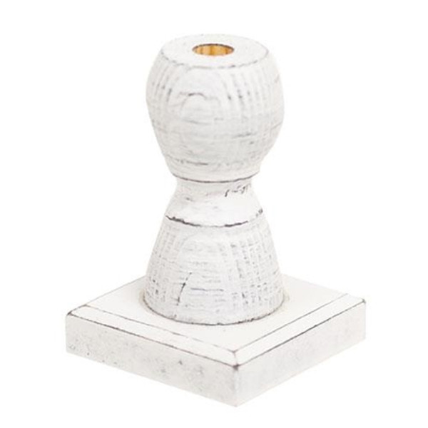 CWI Gifts G35958 Short White Spindle Flower Holder