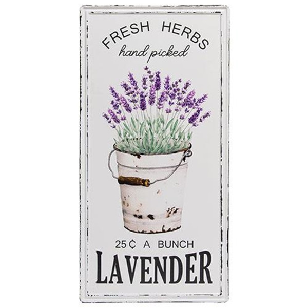 Hand Picked Lavender Metal Sign G65237 By CWI Gifts