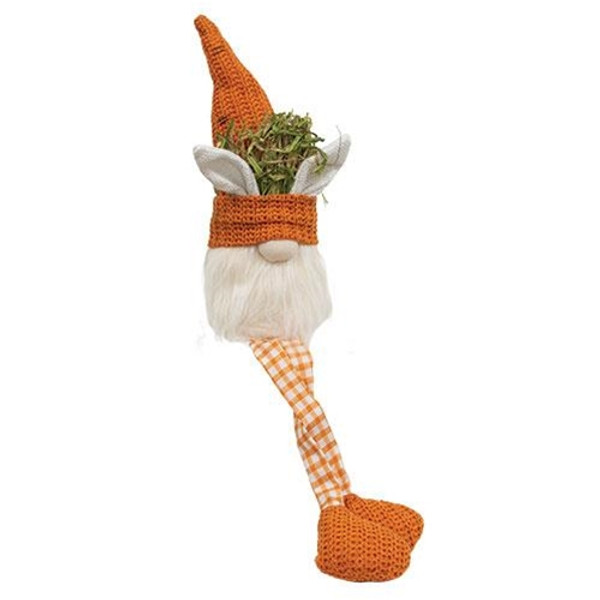 Orange Hat Bunny Gnome GDAF24925 By CWI Gifts