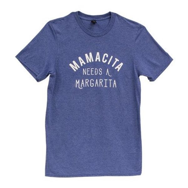 CWI Gifts GL108M Mamacita Needs A Margarita T-Shirt Heather Blue Medium