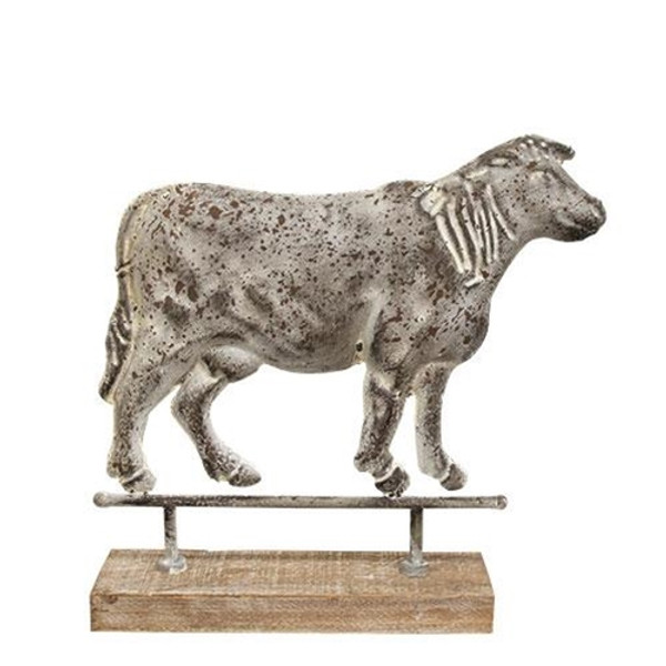*Metal Cow On Stand GMAF24069 By CWI Gifts