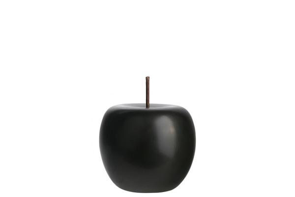 Porcelain Apple Figurine With Stem Sm Matte Finish Black (Pack Of 8) 10982 By Urban Trends