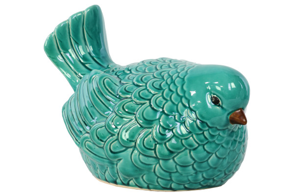 Porcelain Nodding Bird Figurine Gloss Finish Teal (Pack Of 2) 12914 By Urban Trends