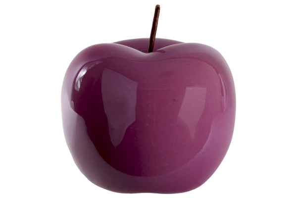 Ceramic Apple Figurine Lg Pearlescent Finish Orchid (Pack Of 6) 44350 By Urban Trends