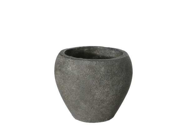 Terracotta Low Round Pot With Tapered Bottom Lg Rough Finish Gray (Pack Of 8) 53846 By Urban Trends