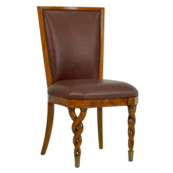 34430/2MED/ASH-BR Vintage Side Chair Alexander Leather