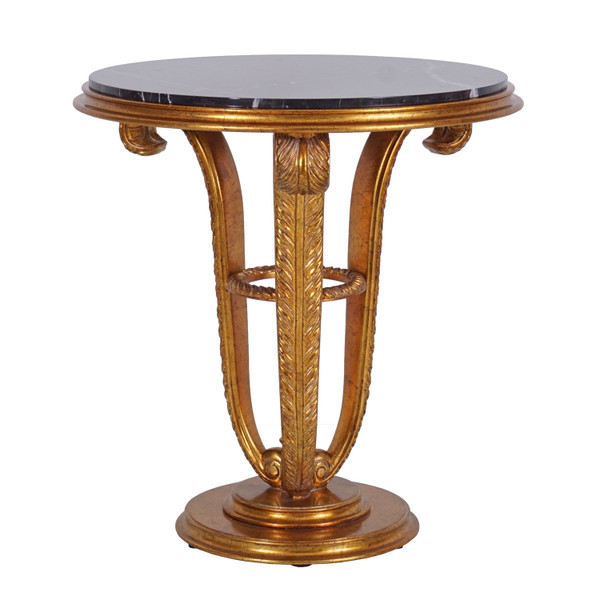 34582NF9/BL Vintage Side Table Plume Marble Top Nf9