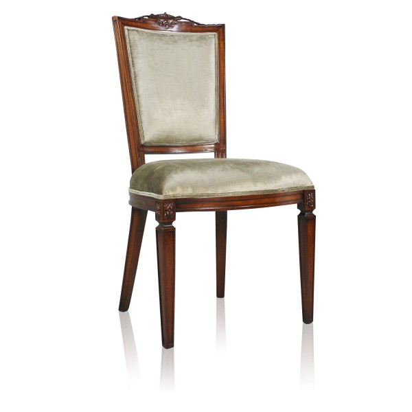 33499/2EM-081 Vintage Carved Maitre Side Chair Em