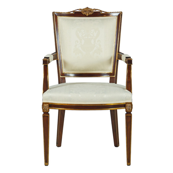 33499/1EM/NF11-C Vintage Carved Maitre Arm Chair Em Em