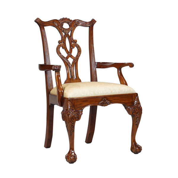33498/1EM-040 Vintage Chippendale Arm Chair Em