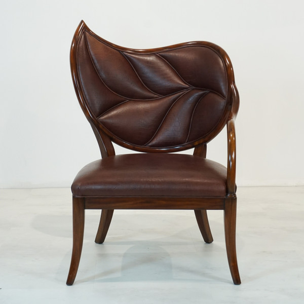 34042EM-BRC Vintage Leaf Chair Right Leather Em