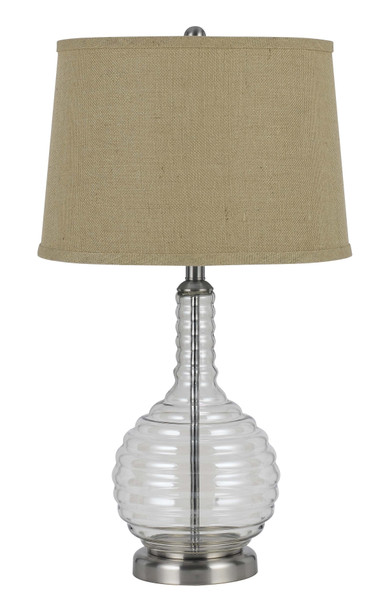 BO-2446TB Glass Table Lamp With Vacuum Plating Finish by Calighting