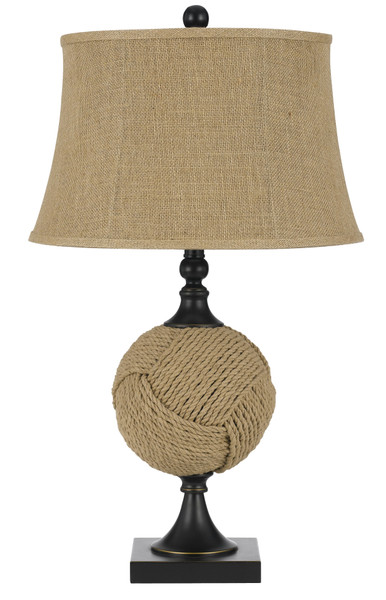 BO-2600TB Burlap Rope Wrapped Table Lamp by Calighting
