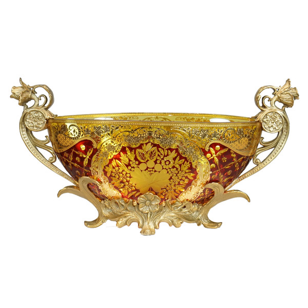 DT0522R Vintage French Cut Glass Bowl