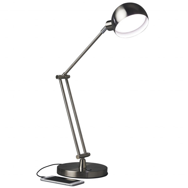 Brushed Nickel Led Adjustable Desk Lamp 402196 By Homeroots
