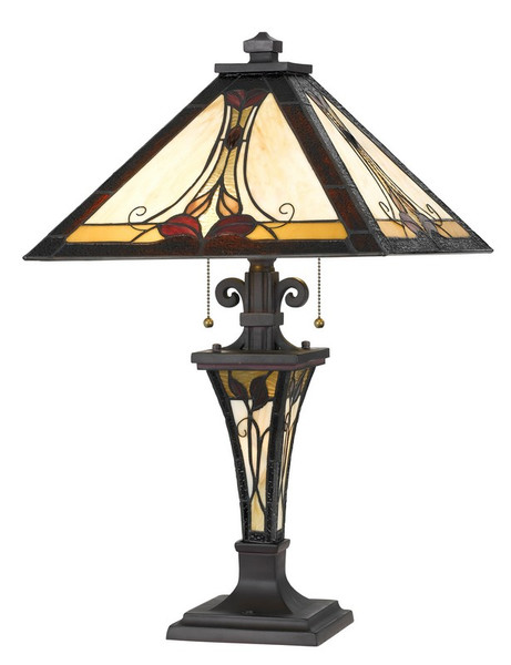 BO-2647TB 2 Light Tiffany Table Lamp by Calighting