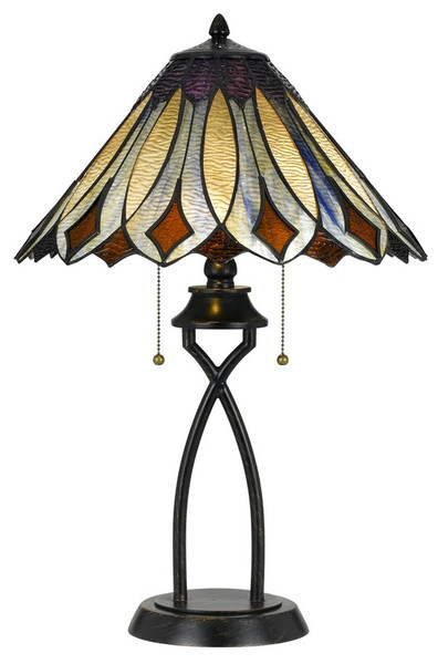 BO-2648TB 2 Light Tiffany Table Lamp by Calighting