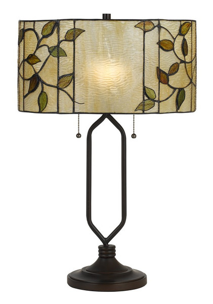 BO-2674TB Matte Black Tiffany Table Lamp by Calighting